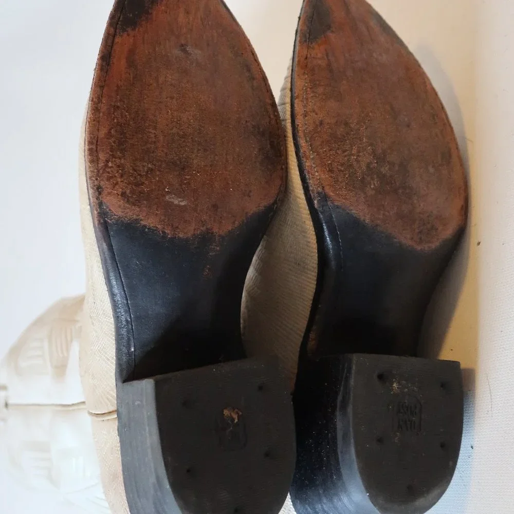 Dan Post White Heeled Boots - Picture 6 of 8
